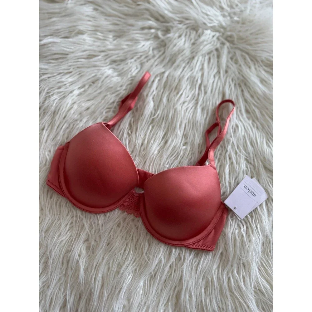 Auden Daydream Demi Coverage Light Lift T-shirt Bra Faded Rose Size 32C
